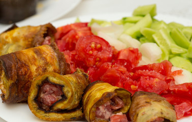 Fried eggplant