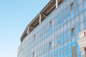 Beautiful building with tinted windows. Real estate agency