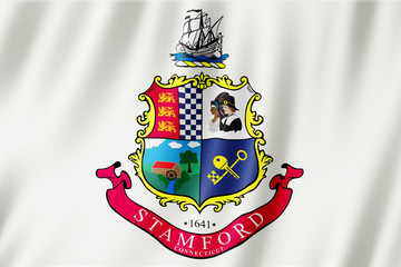 Flag of Stamford city, Connecticut (US)
