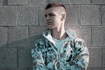 cooler Rapper Junge