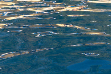 Shining blue water ripple background