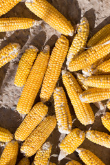Fototapeta na wymiar Grains of ripe corn