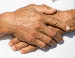 human hand during a prayer
