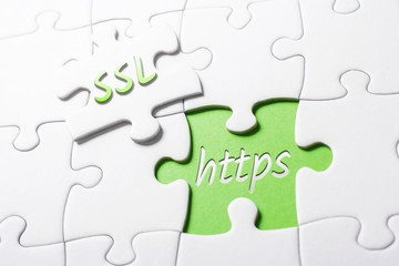 The Words SSL And HTTPS In Missing Piece Jigsaw Puzzle