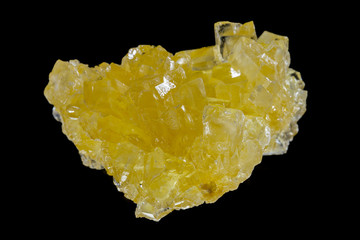 yellow rock sugar and rock sugar cane on a black background