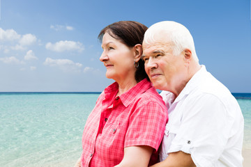 Obraz premium Side View Of A Senior Couple