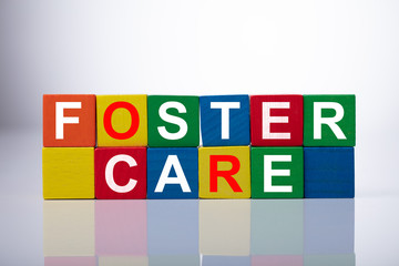 Close-up Of Foster Care Cubic Blocks