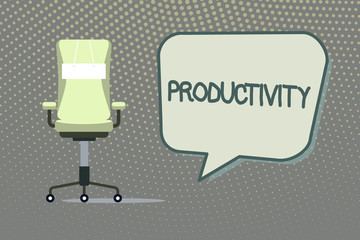 Writing note showing Productivity. Business photo showcasing State or quality of being productive Effectiveness Success.