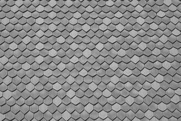 Background surface of hexagons, symmetrical tiles, texture gray