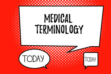 Word writing text Medical Terminology. Business concept for language used to precisely describe the huanalysis body.