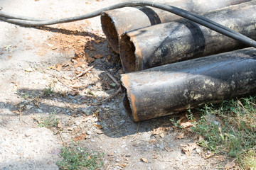 replacement of water pipes in the city