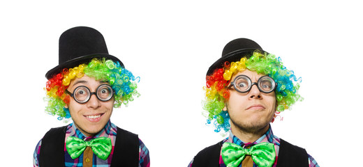 Clown isolated on the white background