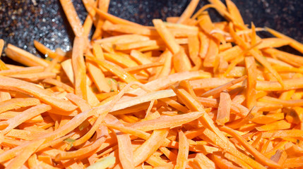 sliced carrot for meal