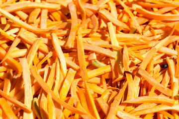 sliced carrot for meal
