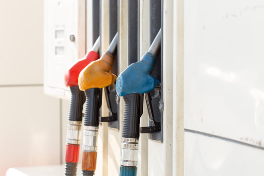 Filling gun at gas station