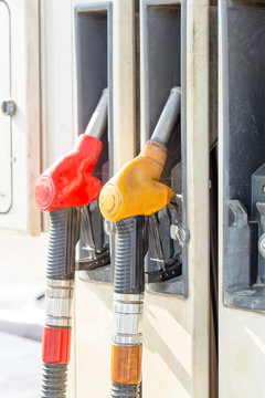 Filling gun at gas station