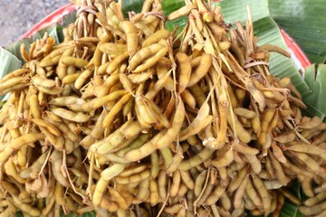 Soybean pods at street food