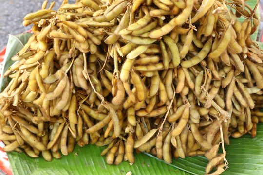 Soybean pods at street food