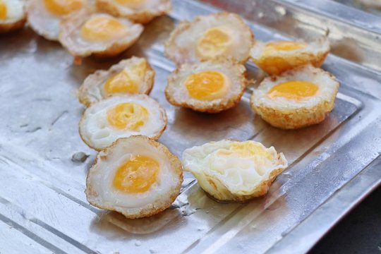 Quail eggs at street food