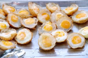 Quail eggs at street food