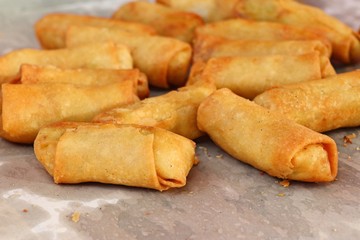 spring rolls at street food