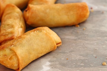 spring rolls at street food