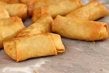 spring rolls at street food