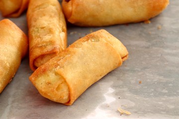 spring rolls at street food