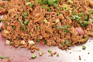 Thai Spicy minced meat salad