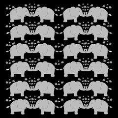Cute Elephant pattern background