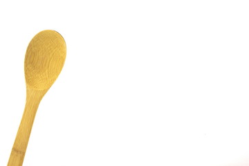 wooden spoon, isolated, high key, room for text