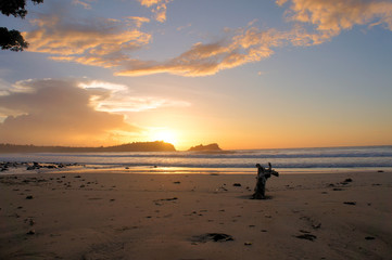 Fototapeta na wymiar Sunset in the Pacific Ocean. Philippines. Islands.