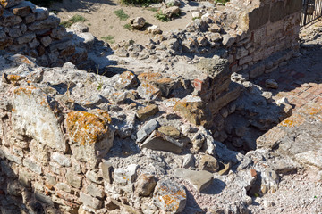  Ruins of Ancient Church of the Holy Mother Eleusa in the town of Nessebar, Burgas Region, Bulgaria