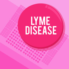 Word writing text Lyme Disease. Business concept for Form of arthritis caused by bacteria that are spread by ticks.