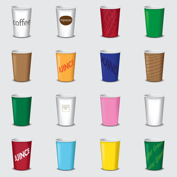 paper cup isometric for graphic