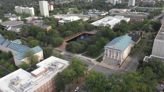 Columbia South Carolina downtown city aerial footage