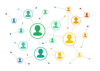 Colorful social network scheme