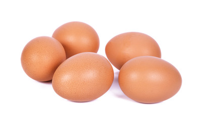 Eggs isolated on white background