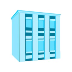 View of an old building. House exterior. City street