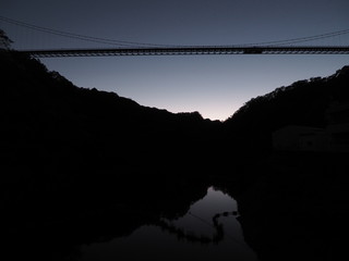 茨城・夕刻の竜神大吊橋