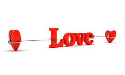 The word Love is a conceptual image