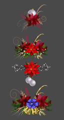 Fototapeta na wymiar Christmas elements for your designs
