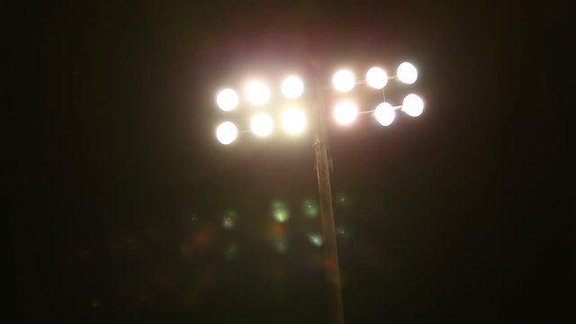 HIGH SCHOOL FOOTBALL LIGHTS WITH LENS FLARES
