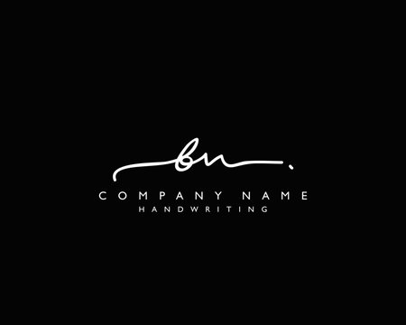 B N Initial handwriting logo