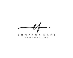 B F Initial handwriting logo