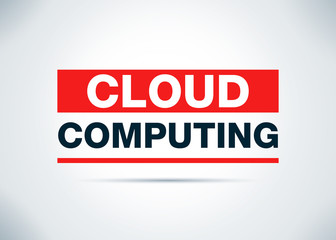 Cloud Computing Abstract Flat Background Design Illustration