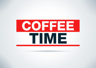 Coffee Time Abstract Flat Background Design Illustration