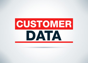 Customer Data Abstract Flat Background Design Illustration
