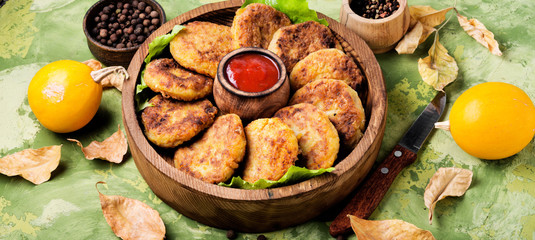 Healthy vegetable cutlets with pumpkin