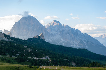Fototapeta premium Impression of the Rugged Alpine Mountains in the Italian Dolomites on a beatiful Summer's Afternoon.